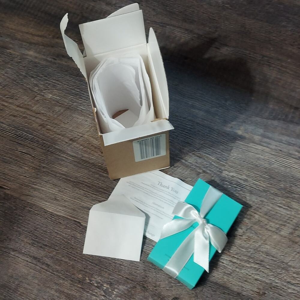Tiffany & Co. Silver Polishing Cloth Gift Set Original Box Ribbon Tissue Invoice